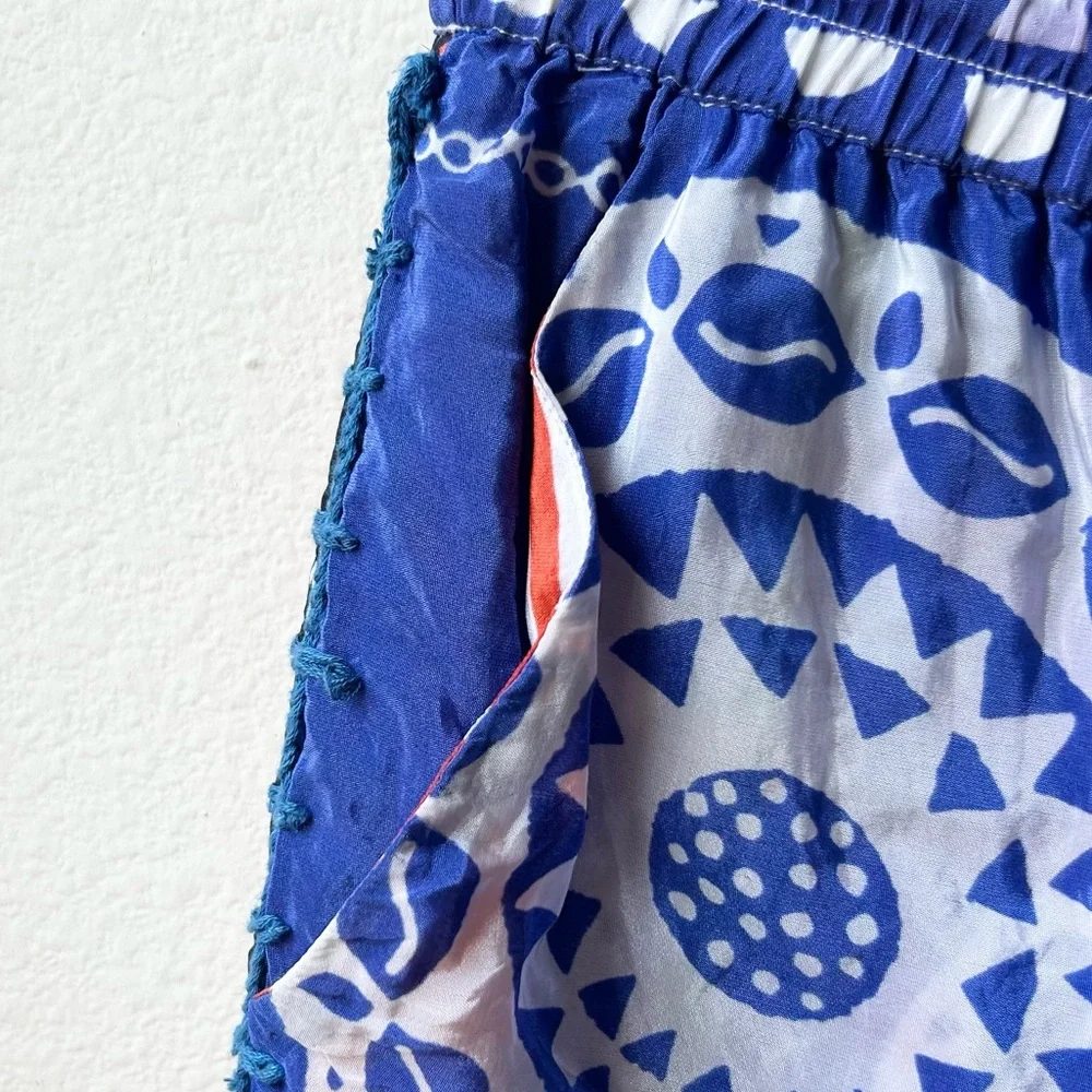 FARM RIO Satin Pitta Shorts Off-white Colorful Bohemian Beachy Resort Wear Sz XS - Picture 12 of 16